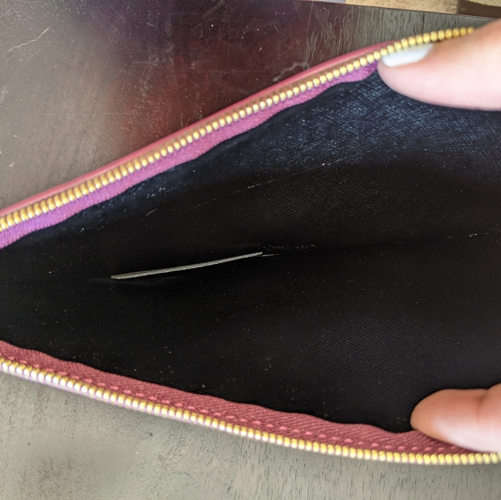 Ted Baker Printed Xhatch Leather Clutch - Picture 5 of 8